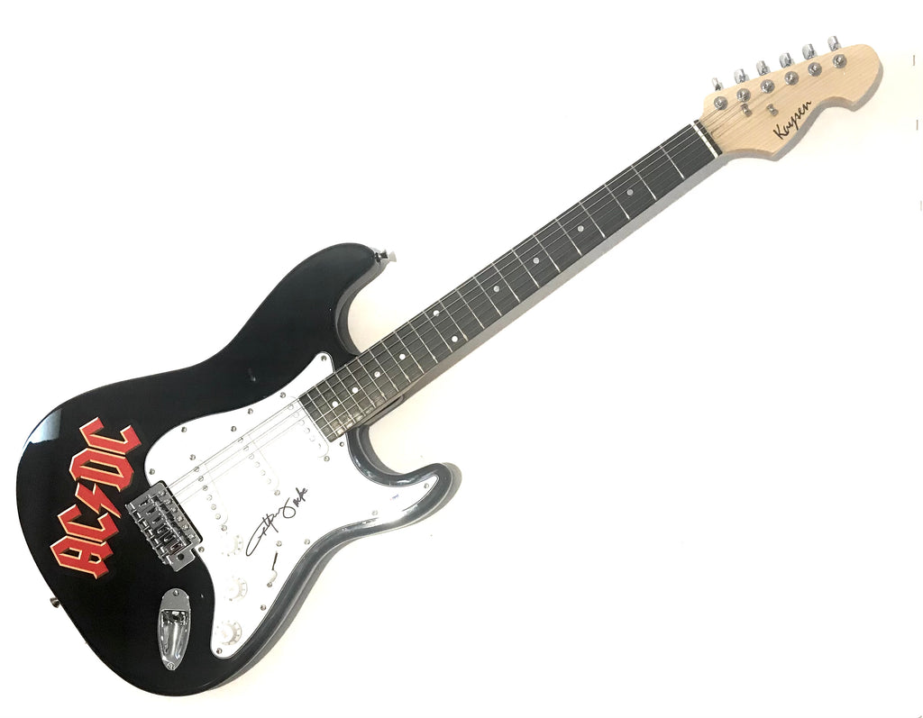Signed AC/DC full size electric guitar by Angus Young – Collector Kingdom