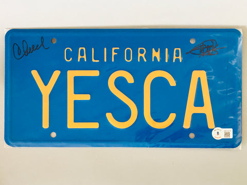 Cheech Marin & Tommy Chong Signed "Up in Smoke" License Plate