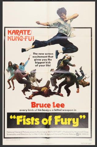 Vintage 1973  Fists of Fury 27x41 Inch One-Sheet Movie Poster