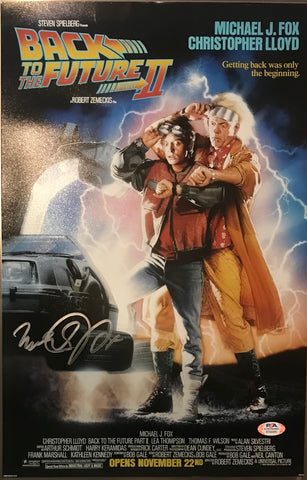 Michael J. Fox Signed "Back to the Future Part II" 11x17 Photo