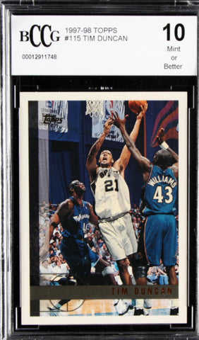 Tim Duncan Topps Rookie BCCG 10