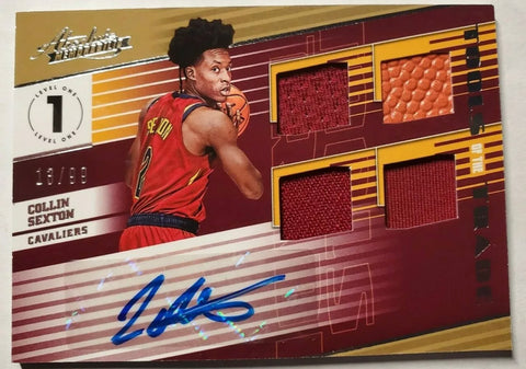 Collin Sexton 2018-19 Absolute Rookie RC Auto Jersey Patch SSP /99 Cavaliers
