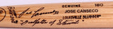 Jose Canseco  signed and inscribed baseball bat